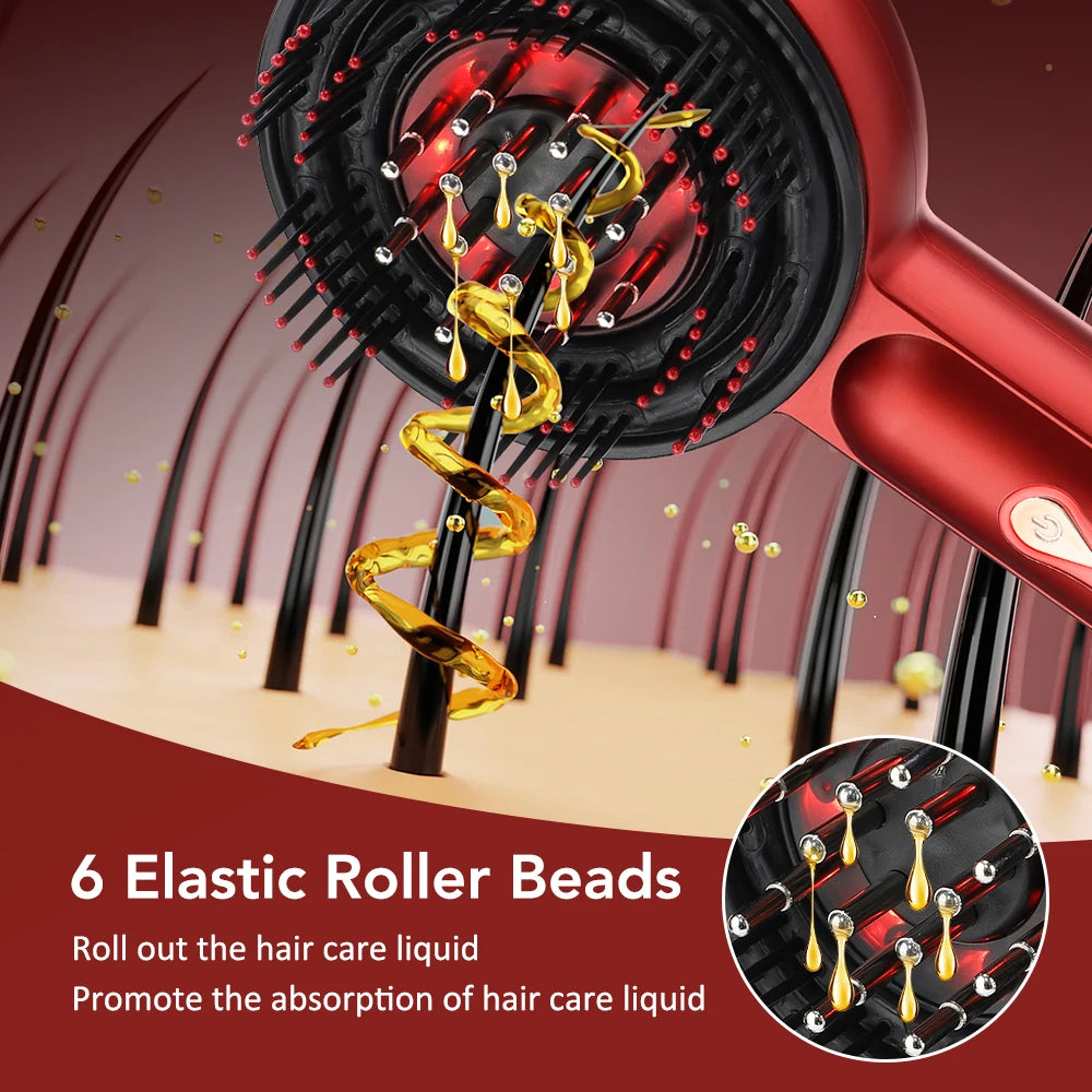 Electric Vibration Massage Comb Massage Scalp Brush Applicator Inject Essential Oils Scalp Care & Hair Care